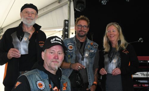 Årsmöte 25. Avgångar avtackades. Bengt Benet Serneblad, Lars Carlsson, Göran Axblad och Cecilia Cilla Svensson.